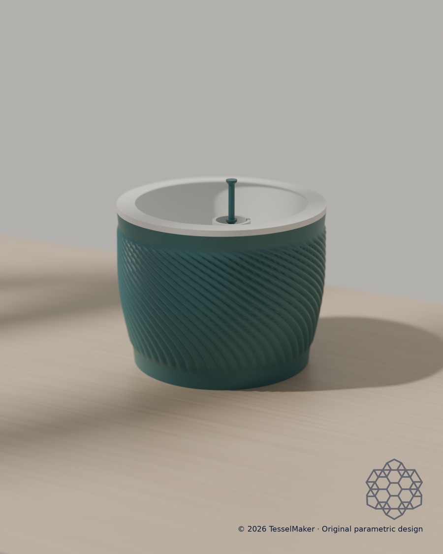 AquaPot 4 planter in deep teal with a white soil insert and a slim fill tube at the rim.